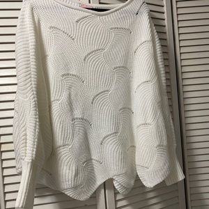 Fuzzy crocheted sweater